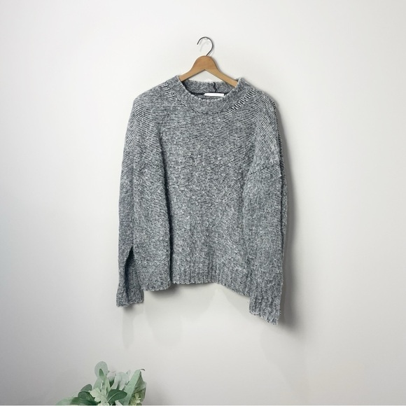 [Helmut Lang] Gray Alpaca Wool Blend Crewneck Pullover Sweater - Picture 1 of 6